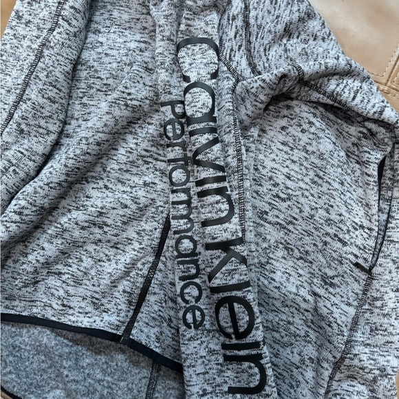 Calvin Klein Black and Gray Zip-Up Men's Sweater - Picture 3 of 6